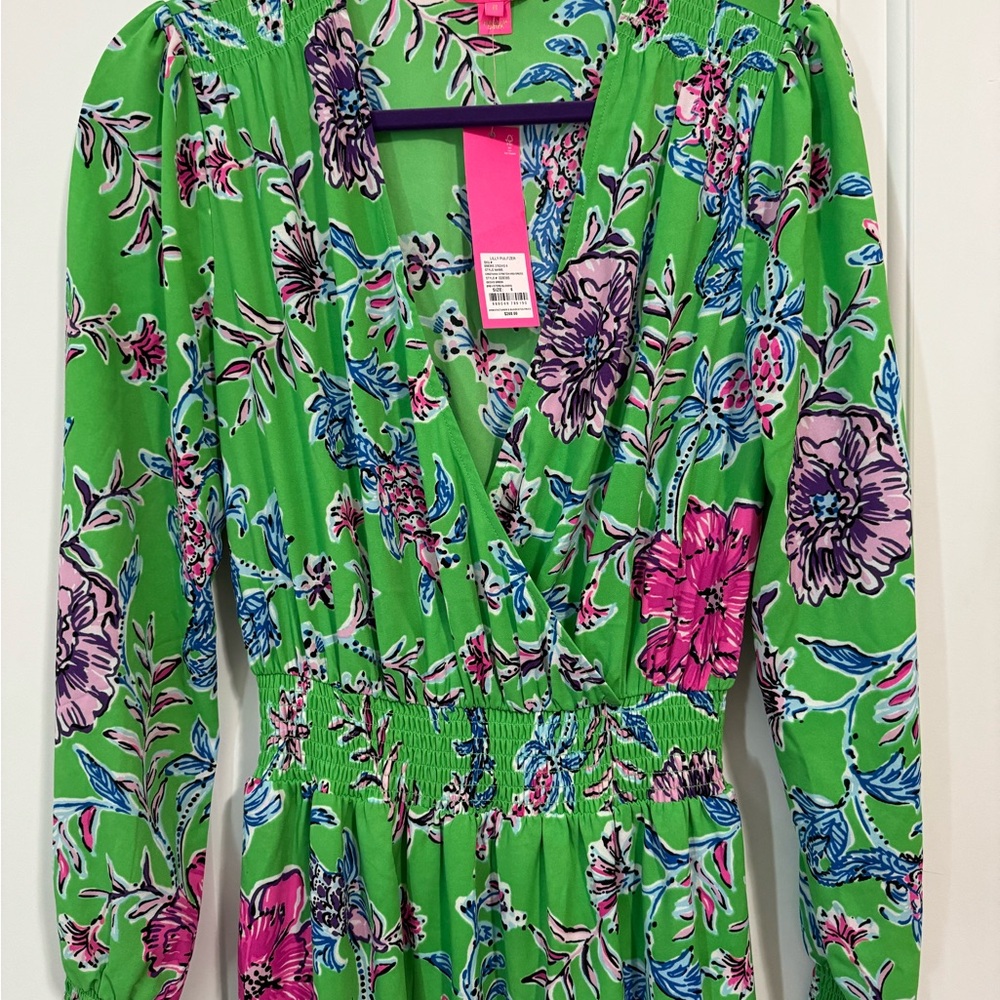 NWT size 6 Lilly Pulitzer Christiana midi dress in Gecko green Brewsters Blooms